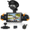 Motorsi Mirror Dash Cam 4 Channel Front Rear, 3 inch Rückspiegel Kamera mit 64GB Karte/G-Sensor/Parking Monitoring/Night Vision/24H Parking Mode + Waterproof 1080P Rear Camera