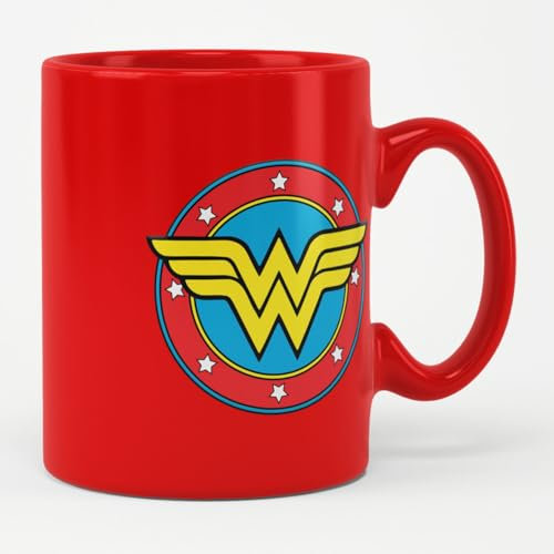 Wonder Woman Officiellement Sous Licence Shield Tasse à Café, Mug (Rouge)