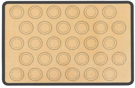 Silikon Backmatte, Silikonmatte Backen, Antihaft Matte Backunterlage Backfolie Backzubehör Mit 30 Ringe, Für Macaron Kekse Brot Pizza