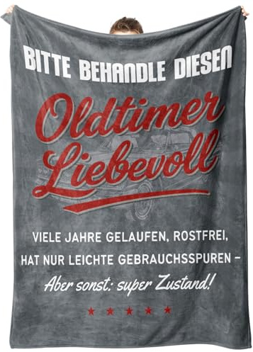 Geburtstagsgeschenk für Männer, Papa, Opa, Männer Kuscheldecke, 150 x 130cm | Geschenke für Männer, Geburtstag Weihnachtsgeschenke für Papa Opa Ehemann