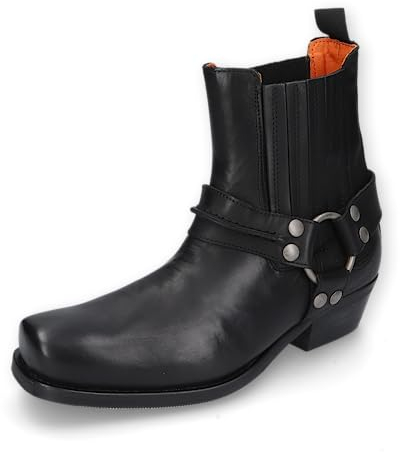 Dockers by Gerli Herren Ankle Boots, Männer Boots,Stiefel,Kurzstiefel,Booties,Nieten,schwarz,47 EU