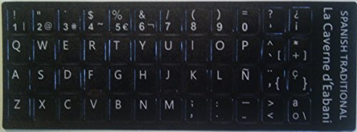 LA CAVERNE D'EABANI® Spanish Non-Transparent Keyboard Stickers