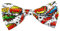 W WIDMANN MILANO Party Fashion 00805 - Fliege Pop Art, Bowtie, Comic, Accessoire, Kostüm, Karneval, Mottoparty