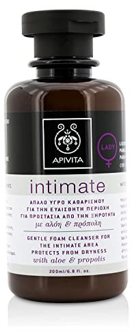 Apivita Intimate Detergente Schiumoso Delicato Intimo Protegge dalla Secchezza in Menopausa 200ml