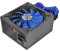 L-LINK Fuente de alimentación para PC | Con Tecnología ATX y potencia de 750W | Certificado RoHS | Ventilador 140mm con control PMW silencioso e iluminación Azul | Cables Mallados en color Azul
