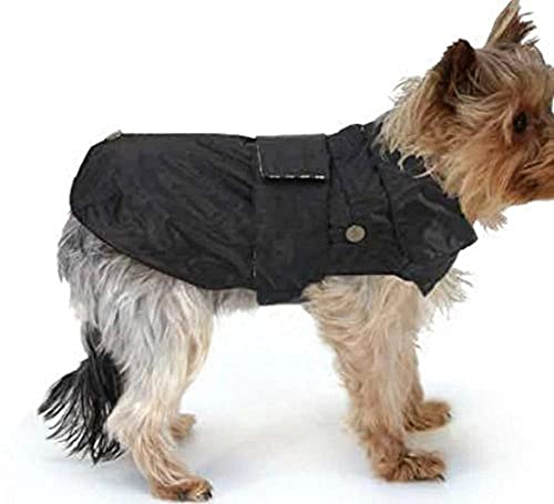 Croci C7074999 Wasserabweisender Mantel, schwarz, 80 cm