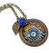 Sautoir bronze avec cabochon verre fleurs colorées vintage - Long collier rétro fleurs colorées - Fleurs Psychédéliques - idée, cadeau, femme, noel, anniversaire, saint valentin, cadeau fête des mères