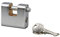 THIRARD - Cadenas à clé prisonnière Land Blindé, acier, extérieur, anse acier, 60mm, 3 clés