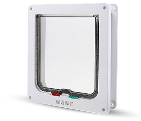 PETCUTE Porta di Cane gattaiola Automatica Porta per Cani Grandi Porta Cane Porta Basculante per Gatti