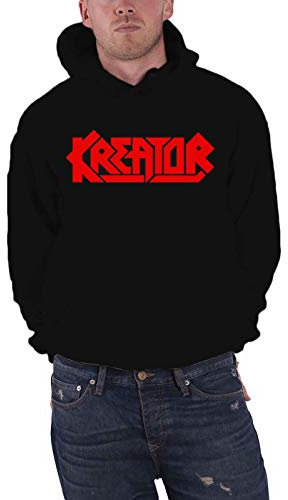 Kreator Kapuzenpullover Band Logo Nue offiziell Herren Schwarz Pullover