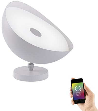 Paul Neuhaus Q-ALEXIS Tisch- und Deckenleuchte Smart Home für Alexa, RGB- und CCT Lichtfarbwechsel, FB (35cm)…