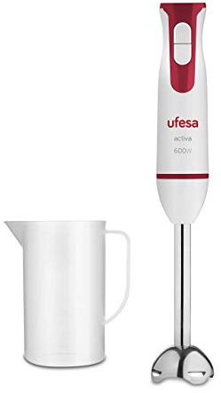 Ufesa BP4551/RD BP4551 Batidora de Varilla Activa Color Rojo, 600W, Acero Inoxidable