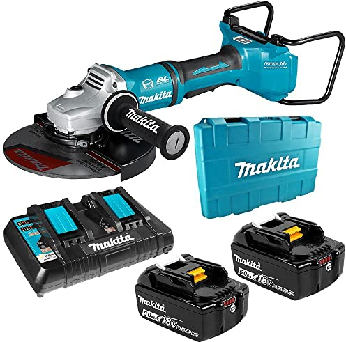 Makita - Akku-Winkelschleifer 2 x 18 V (36 V) Li-Ion 2 x 5 Ah 230 mm - DGA901T2U1
