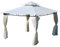 ALEOS. AS-S Garten Pavillon Gartenpavillon 3x3 Meter, Dach 100% WASSERDICHT UV30+ 9m² mit 4 Vorhängen quadratisch