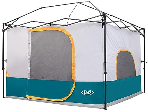 UNP Camping Cube, Seitenzelt für Pavillon 3 x 3 m (10x10 Cube Zelt Ozeanblau)