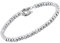 SAGA GIOIELLI® BRACCIALE SFERE ARGENTATE ACCIAIO 4 MM