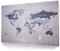 digitCUBE Schreibtischunterlage Weltkarte Deutsch 90x60cm - Schreibunterlage für Schreibtisch - XXL Unterlage Silber