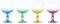 Anton Studio Designs Swirl Handmade Gin Glasses for Wine, Cocktails, or Water - 700 ml - Multi-Coloured - Set of 2 Elegant Cocktail Glasses