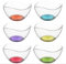 Spring & Autumn 6 TLG Snackschalen Set Glasschale Dessertschale -Schüssel -Glasschalen -Knabberschale-Schale für Eis Dessert Dip- Salat Beilage 6 xSchalen (310 Farbig)