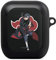 Hülle mit Karabiner kompatibel mit Apple AirPods (1. Generation) Case schwarz Schutzhülle mit Schlüsselanhänger Itachi Uchiha Offizielles Lizenzprodukt Naruto Shippuden