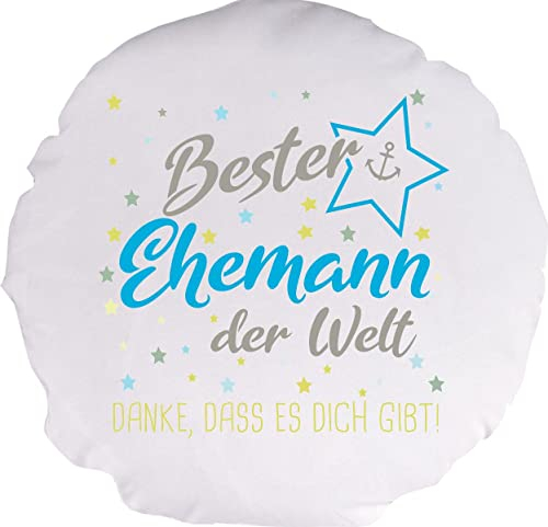 Shirtinstyle, Kissen Bester Ehemann der Welt, Danke das es Dich gibt! Farbe rund
