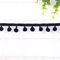 5 Yards 12mm Pompons Borte zum Basteln,Dekoband Mit Bommeln Bälle Pom Poms Fransenborte Zierband Dekoborte Nähzubehör für DIY Basteln Apparel Kleidung,Kostüme,Nähen,Dekoration,Navy blau