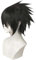 Cosplay Perücke,Uchiha Sasuke Cosplay Perücke,Short Black Perücke,Mit Kostenloser Perückenkappe,Halloween Kostüm Perücke,Für Party Karneval Weihnachten, Anime-Geschenk