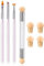 SILPECWEE 4pcs Ombre Nail Brush Nail Sponge Pen Ombre Brush for Gel Nails Acrylic Nail Art Brushes Fan Nail Pen Nail Brushes for Nail Art Design Tools with 4pcs Replaceable Sponge Head