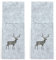 heimtexland ® Tischdeko Filz Bestecktasche abwaschbar Landhaus Tischdekoration Besteckhalter 10x25 Typ847 Hellgrau - Hirsch 2er Pack