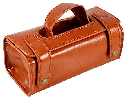 Sac de Rasage en Cuir, Étui de Toilette de Rasoir pour Blaireau Vintage pour Hommes, Trousse de Toilette Unisexe, Trousse de Voyage, Pochette Cosmétique Portable