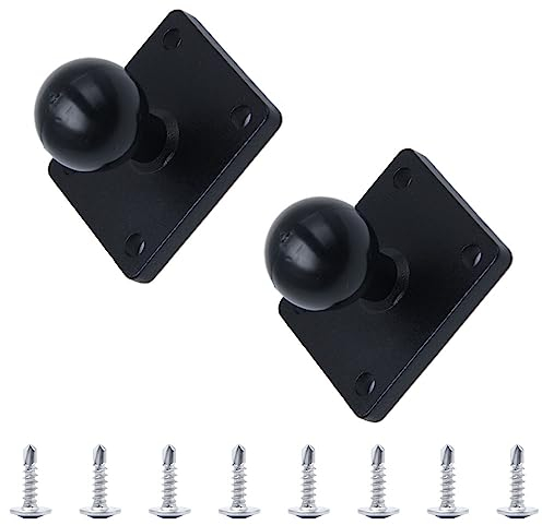 UTMACH 2 Pieces Base de Montage à Billes de 1 Pouce Support Ram Mount Moto Adaptateur de Base à Tête Sphérique Base de Montage Diamantée en Aluminium pour Support Accessoire Velo Moto