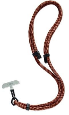 URBAN ARMOR GEAR Civilian Crossbody Lanyard/Umhängeband für Smartphone Hüllen [Einstellbare Länge bis 160cm, Drehbarer Karabinerhaken, 10mm Durchmesser] rust/schwarz