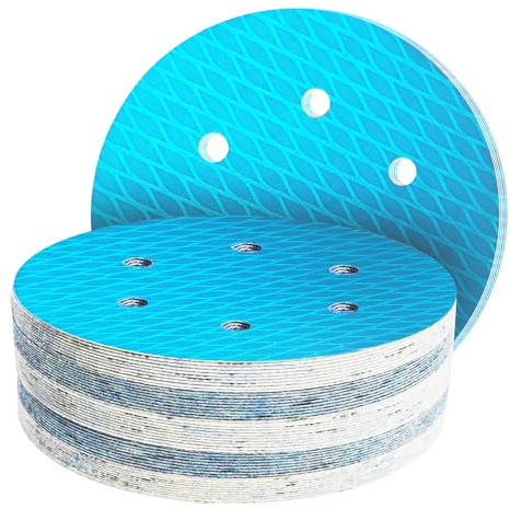 150mm Sanding Discs 400 Grit 6 Holes, 50 Pieces