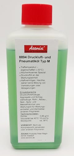 Eronix - Olio pneumatico ad aria compressa speciale per utensili pneumatici, 250 ml, 250 ml