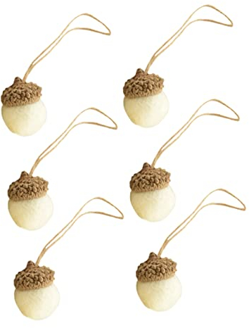 MAGICLULU 6 1 Weihnachten Tannenzapfen Ornament Fühlte Sich Anhänger Machen Weihnachtsbaum Tannenzapfen Filzkugeln Pastell Weihnachten Hängen Dekor Weihnachtsbaum Hängen Zubehör Wollfilz