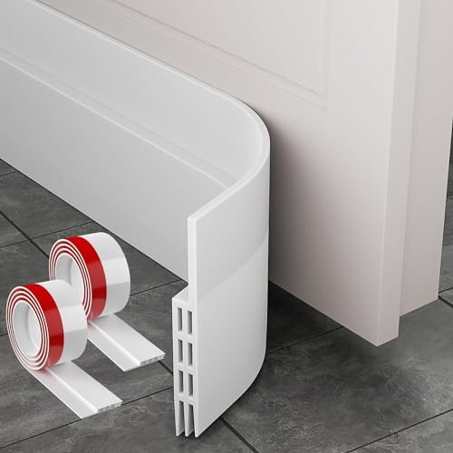 Door Draught Excluder,Door Rubber Bottom Seal Strip Under Door Draft Stopper Seals Anti-Collision Strong Adhesive Weather Stripping Tape Soundproof Draught Stoppers