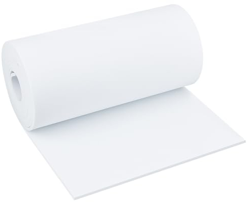 BENECREAT Feuille de Mousse EVA Blanche 3mx30cm, Mousse EVA de 5 mm D'Épaisseur à Haute Densité, Grand Rouleau de Mousse Artisanale pour L'Artisanat D'Art, Costume de Cosplay, Projets de Bricolage