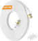 Nowunke Cable Ethernet 10 Metros, Cat 8 Blanco Cable de Red RJ45 Alta Velocidad Gigabit 40Gbps 2000MHz, Plano Cable Internet 10 metros Blindado Cable Lan para Switch, Rúter, Módem, PC