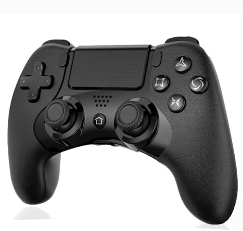 RCCBOOST Mando Inalámbrico Compatible con PS4, Gamepad Mando para P4/PS4 PRO/SLIM y PC, Mando P4 con Doble Vibración, Audio, Giroscopio de Seis Ejes, Pantalla Táctil, 600mah Batería