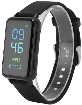 Bracciale con Registratore Digitale Ad Attivazione Vocale, Lettore Musicale MP3 con Riduzione del Rumore, Registratore Vocale, Orologio, Schermo IPS da 1,47 Pollici per