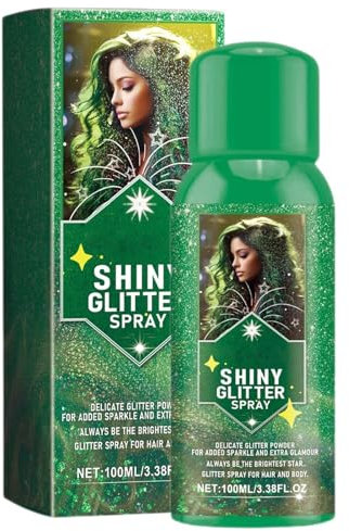 Spray corporal con purpurina brillante, spray temporal con purpurina corporal, herramienta de pintura de tela impermeable para maquillaje, eventos de vacaciones