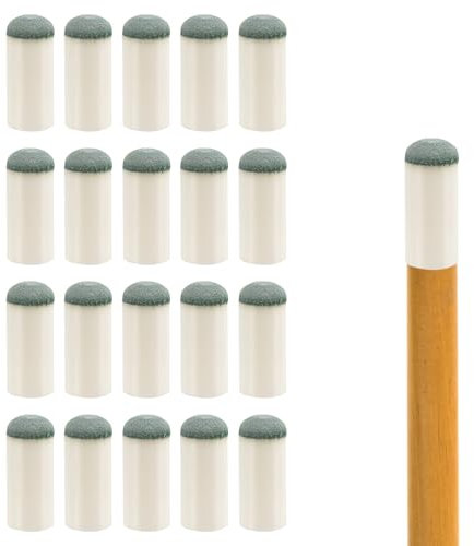 XIHIRCD 20stk Billardqueue Spitzen, 12mm Billardtisch Zubehör Queue Spitzen Ersatz für Billardqueue-Spitzen Aufsteckbare Queue Spitzen für Snooker und Billard