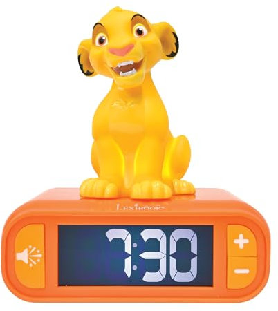 Réveil digital avec veilleuse Simba et effets sonores