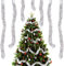 10 Stück Lametta Weihnachtsbaum, Lametta Weihnachtsdeko Weihnachtsbaum, Girlande Weihnachten Deko,Party Weihnachtsfeier Weihnachtsdekoration Hängende Geburtstagsparty Dekoration (Silberweiß) (Silber)