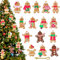 Furuising 15 Stück Lebkuchenmann Anhänger, Weihnachtsbaumschmuck Lebkuchen, Lebkuchenmann Deko, Christbaumschmuck Lebkuchen, Lebkuchenmann-Ornamente für Festliche Home Party Weihnachtsbaumdekoration
