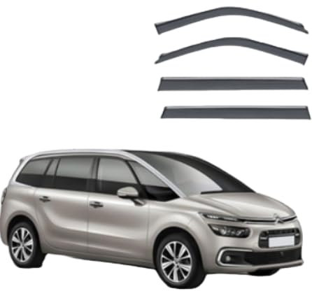 Xjjhyl Deflecteur vitre Voiture pour C4 Picasso MK2 2013-2018, Déflecteurs d'air élégants avec Installation Facile, Déflecteurs de fenêtre latérale Robustes et Dur