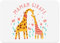 Set de Table Dessous en Caoutchouc Blanc - Sophie la Maman Girafe Dessin Illustration - Grand Format 39,5 x 28,5 cm