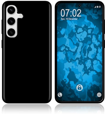 PhoneNatic Case kompatibel mit Samsung Galaxy S24 FE in Schwarz Silikon Hülle Cover