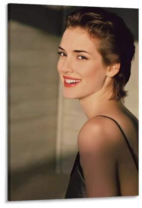 Poster mit amerikanischen Schauspielerinnen Winona Ryder, Wandkunst, Leinwandmalerei, Poster, Wandkunst, dekorative Bilddrucke, moderne Dekoration, 30 x 45 cm