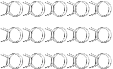 QUARKZMAN 15 Stk. Schlauchschellen, 20mm ID Benzinschlauch Schellen, Edelstahl Kraftstoffleitung Rohrschellen, Wasserleitung Luftschlauch Schlauchschelle Fastener